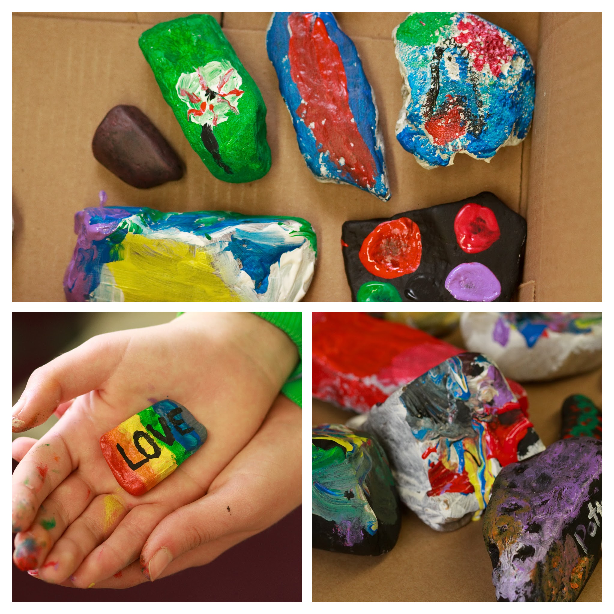 Painting Rocks at the Pottstown Library